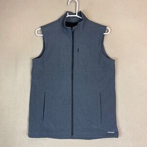 Swannies Vest Mens Small Gray Full Zip Sleeveless Golf Athletic‎ Layer